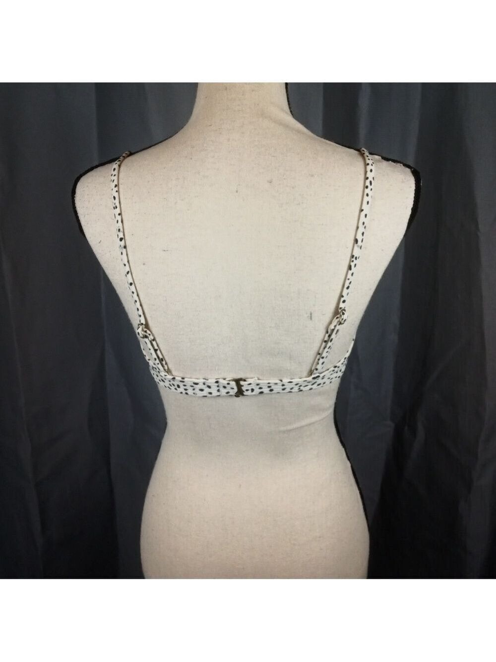Xhilaration Bikini Top. Black and White Spotted, Size M - Picture 3 of 5